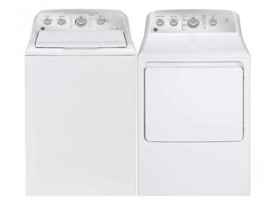 27" GE 5.0 Cu. Ft. Capacity Top Load Washer and 7.2 Cu. Ft. Top Load Electric Dryer - GTW550BMRWS-GTD45EBMRWS