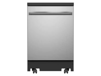 24" GE Interior Portable Dishwasher with Sanitize Cycle in Stainless Steel - GPT225SSLSS